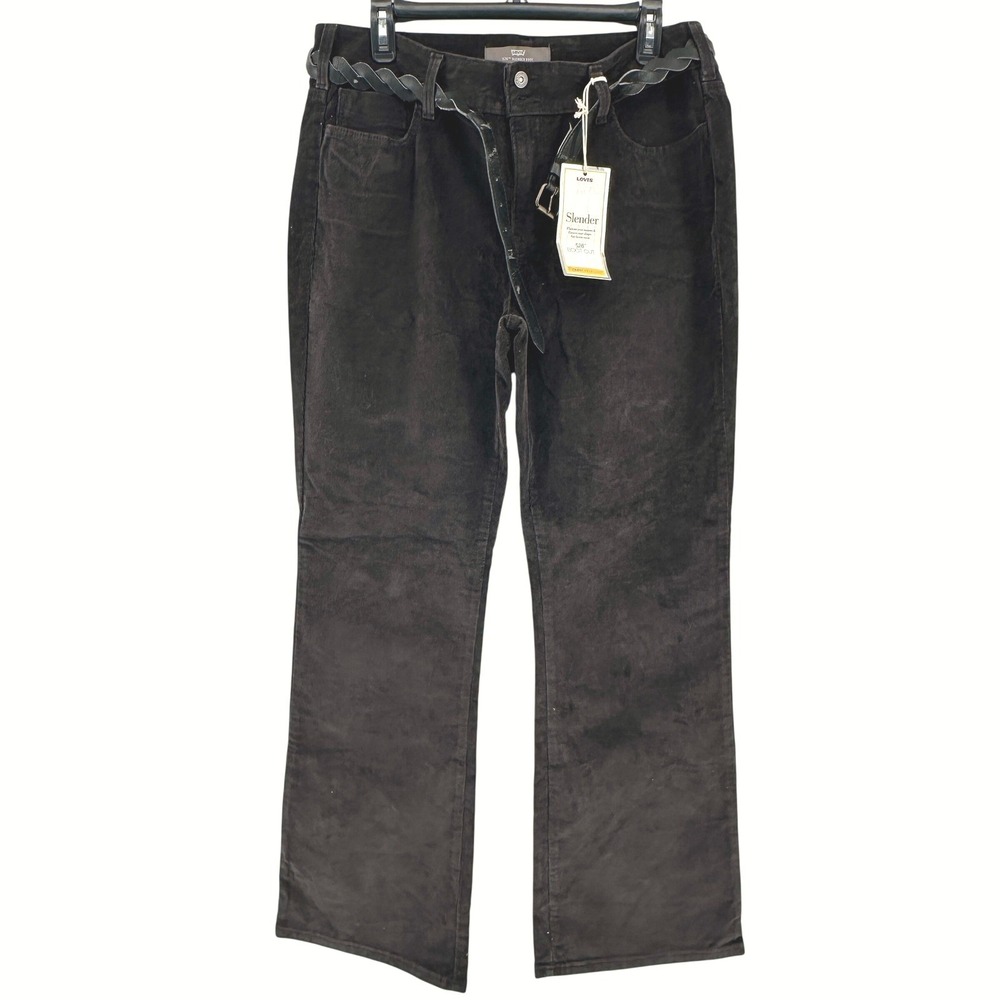 Levi's 526 Slender Boot Cut Pants Women 14M Brown Corduroy Solid Slim Y2K NEW